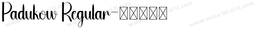 Padukow Regular字体转换